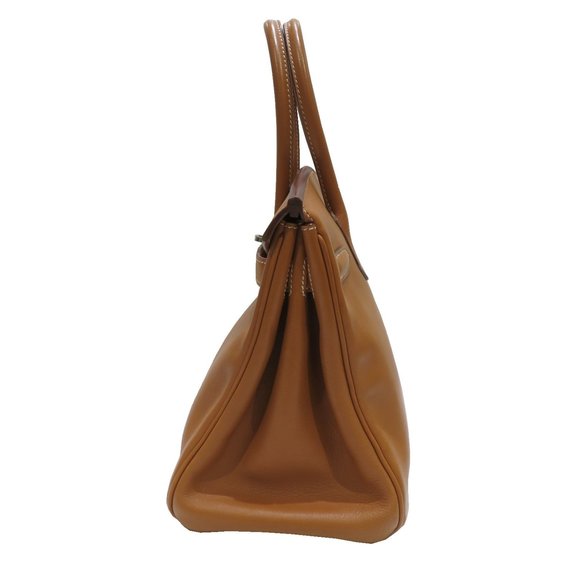 HERMES Hermes Birkin 30 Handbag Gold/Silver Hardware Evercolor □K Stamp D19 W... - Picture 3 of 16